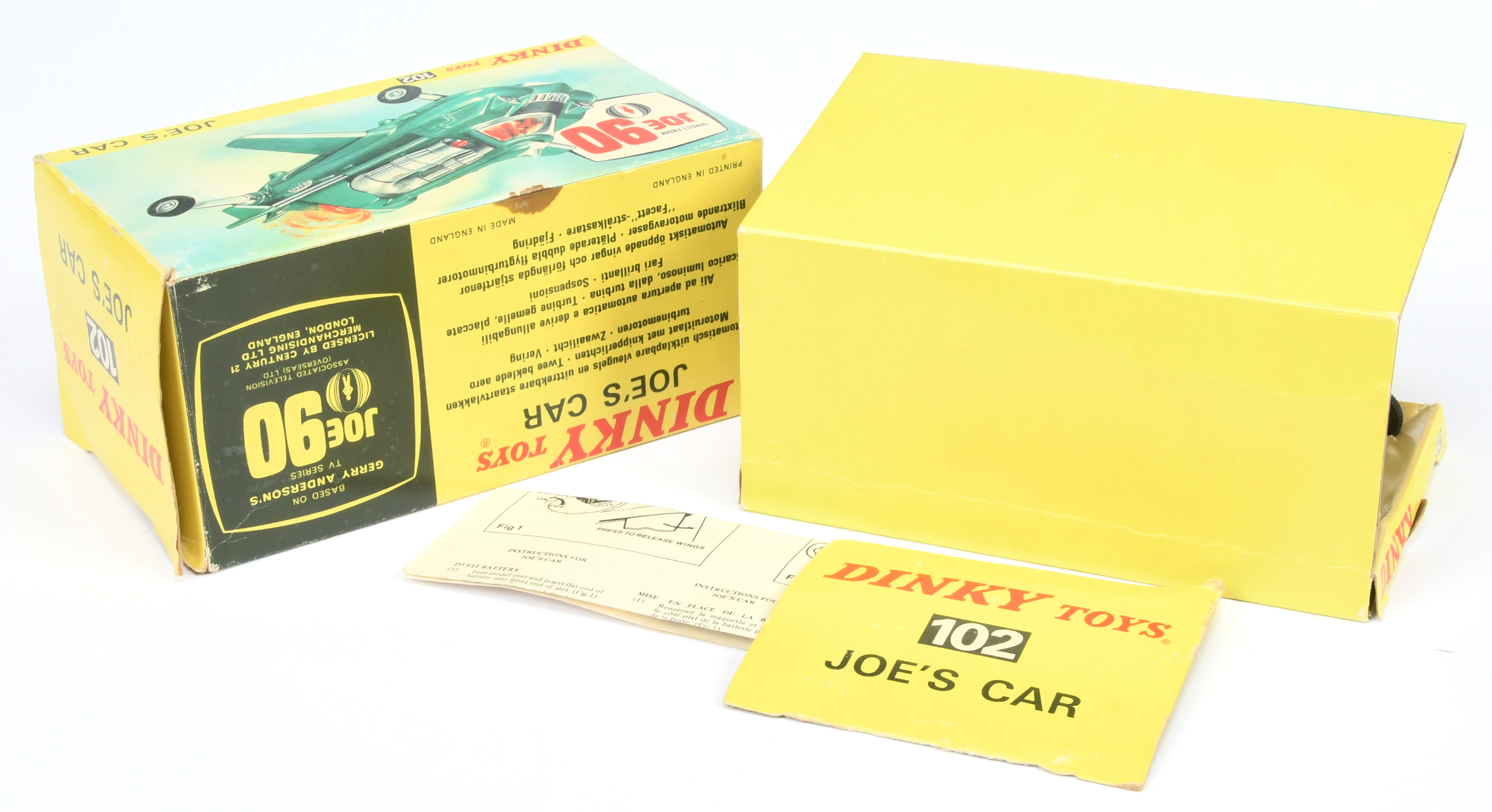 Dinky Toys 102 "joe 90" Joe's Car - Metallic Aqua - White, chrome, red rear thrurster, spun hubs ... - Image 2 of 2