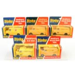 Dinky Toys 410 Bedford Promotional Vans Group Of 5 - (1) "PTT", (2) "Duutsche Bundepost", (3)"15e...