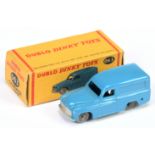 Dinky Toys Dublo 063 Commer Van - Mid-blue body, Smooth grey plastic wheels, silver trim 