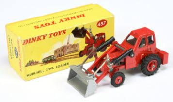 Dinky Toys 437 Muir Hill 2-Wheel Loader "Taylor Woodrow" - Red body and hubs (plastic to front) s...