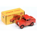 Dinky Toys 255 Land Rover "Mersey Tunnel Police" - Red body and rigid hubs with treaded tyres, si...