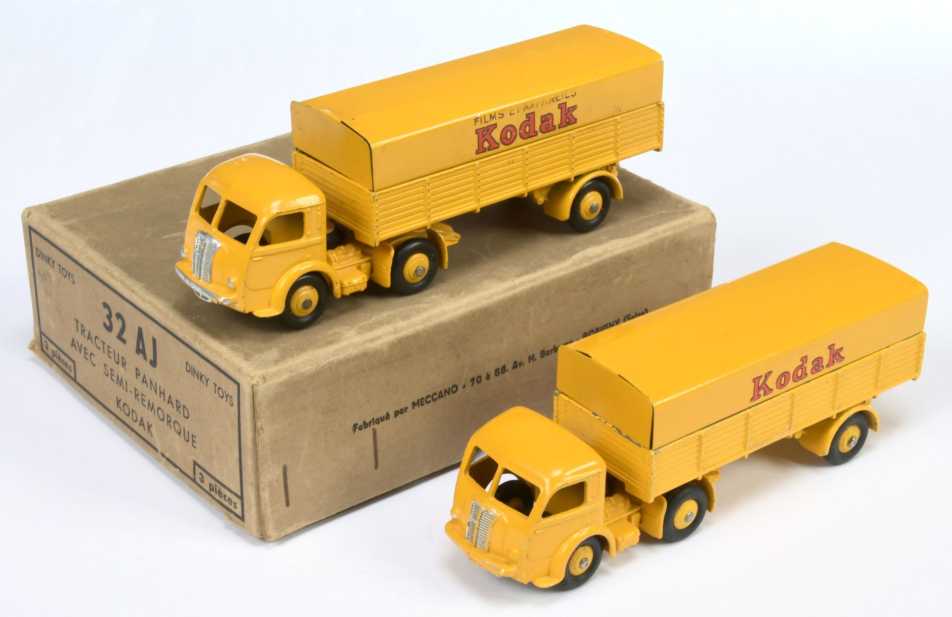 French Dinky Toys Trade Pack  32AJ Panhard Articulated Truck and Trailer "Kodak"  - contains 2 X ...