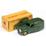 Dinky Toys 472 Austin Van "Raleigh Cycles" - dark green body, yellow rigid hubs and  silver trim 