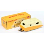 Dinky Toys 190 Caravan - Two-Tone Cream over yellow light beige, smooth black metal jockey wheel,...