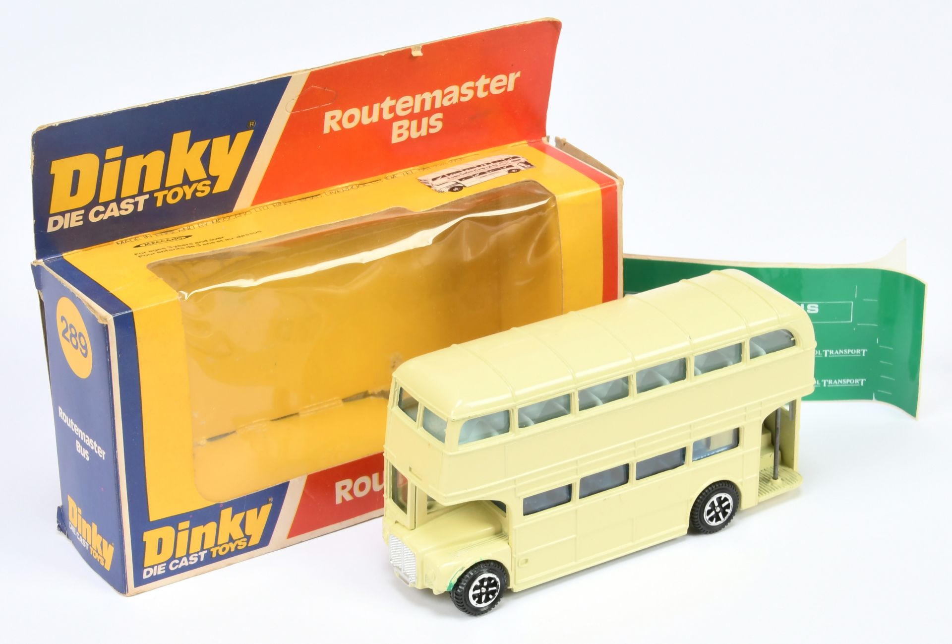 Dinky Toys  289 "Blackpool Transport" Routemaster bus with  "Visit Blackpool Zoo &  Blackpool Ill...