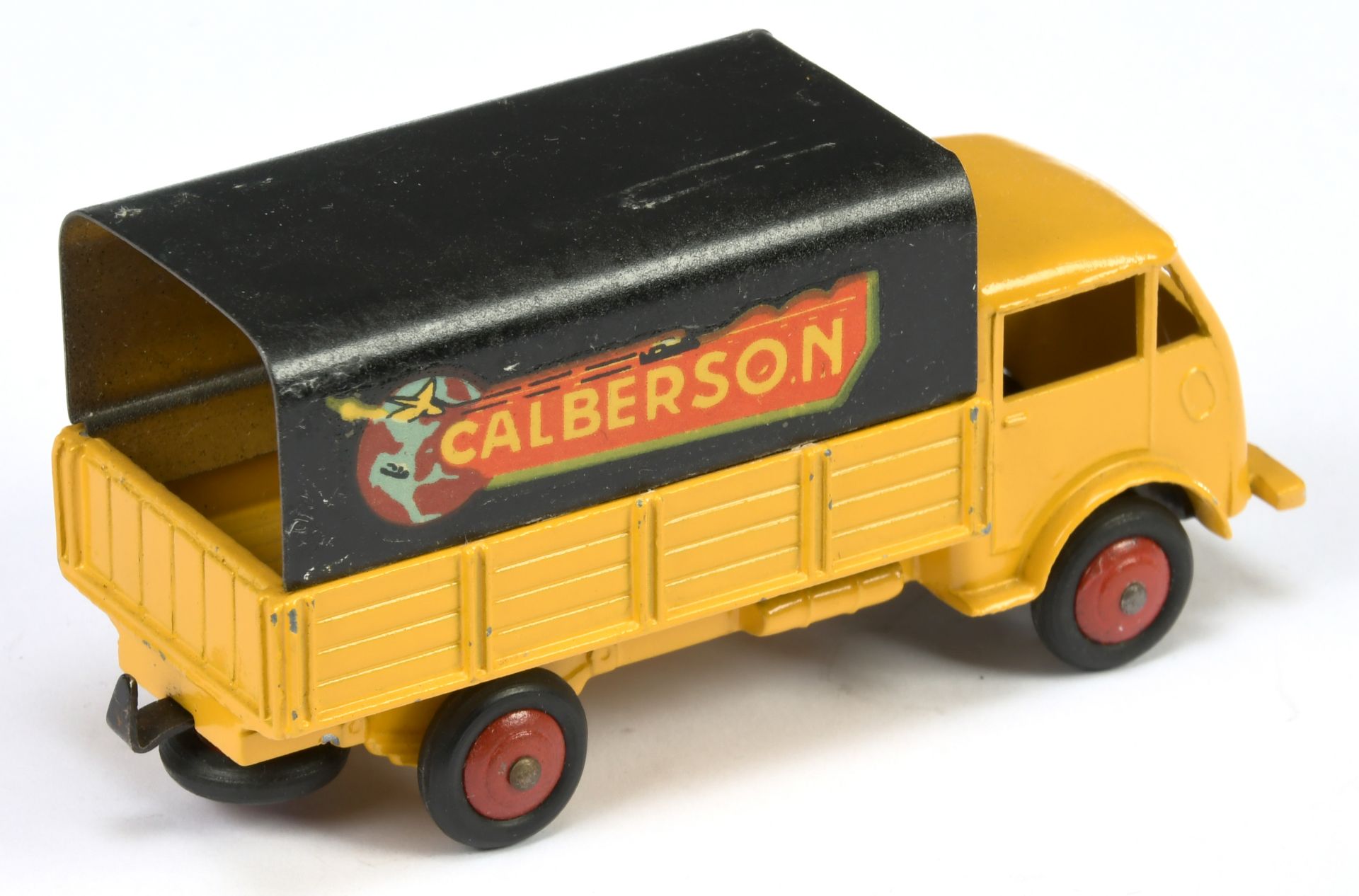 French Dinky Toys 25J Ford covered Truck " Calberson" - Yellow cab and back, black metal tilt and... - Bild 2 aus 2