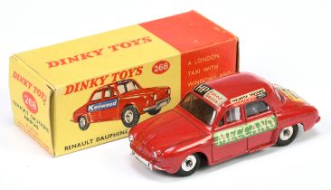 Dinky Toys 268 Renault Dauphine Minicab - red body with correct decals, silver trim and spun hubs 