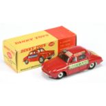 Dinky Toys 268 Renault Dauphine Minicab - red body with correct decals, silver trim and spun hubs 