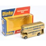 Dinky Toys  289 "Thollembeek" Routemaster bus  - Gold body, blue lower interior, light blue upper...