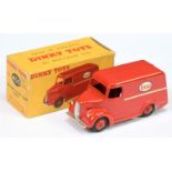 Dinky Toys 450 (31A) Trojan Van "ESSO" - Red body and rigid hubs with smooth tyres, silver trim