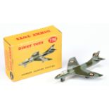 Dinky Toys 736 Hawker Hunter Fighter - Camouflage Grey and green with  roundels