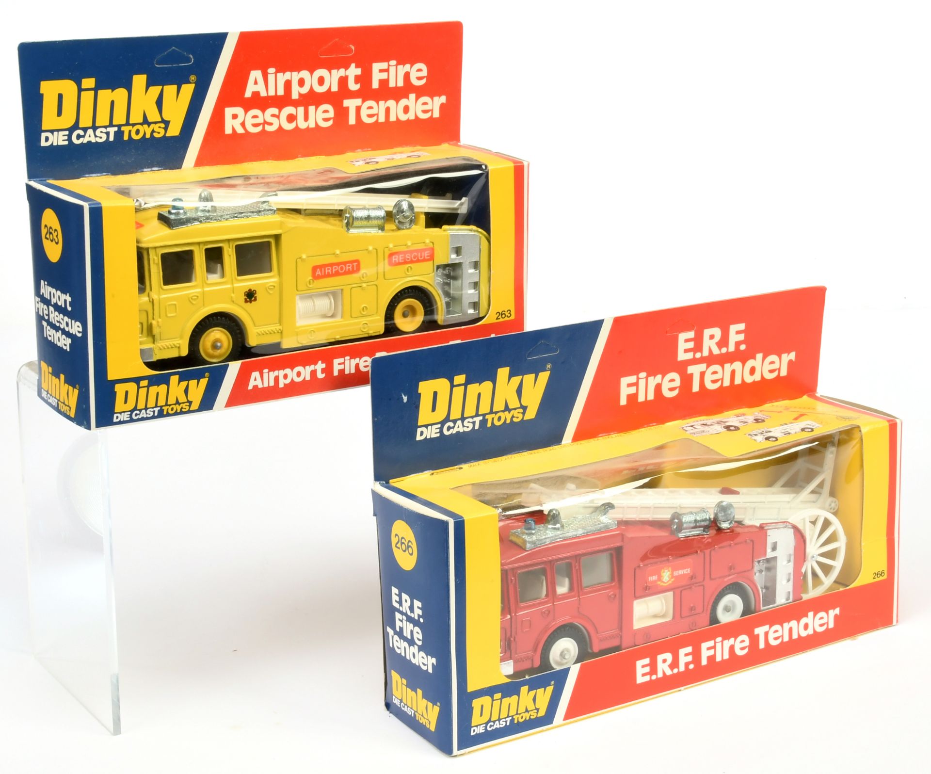Dinky Toys  263 Airport Fire Rescue Tender - Yellow, white including ladder with harder to find b...