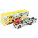 French Dinky Toys 885 Camion Saviem Portefer - Red cab and plastic hubs, grey back with side mirr...