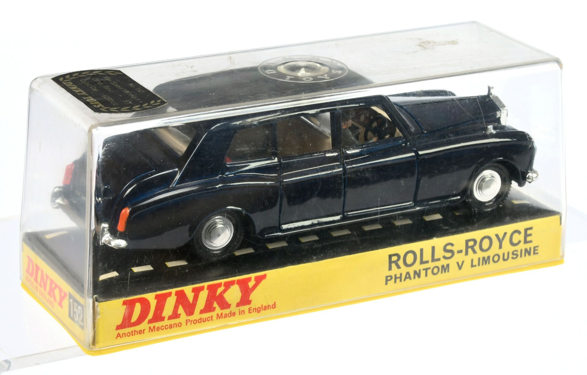 Dinky Toys 152 Rolls Royce Phantom V Limousine - Navy Blue, grey base, cream interior with figure... - Bild 2 aus 2