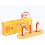 Dinky Toys 781 "ESSO" Petrol Pump Set - Metal base pumps and sign finished in cream, red, white a...