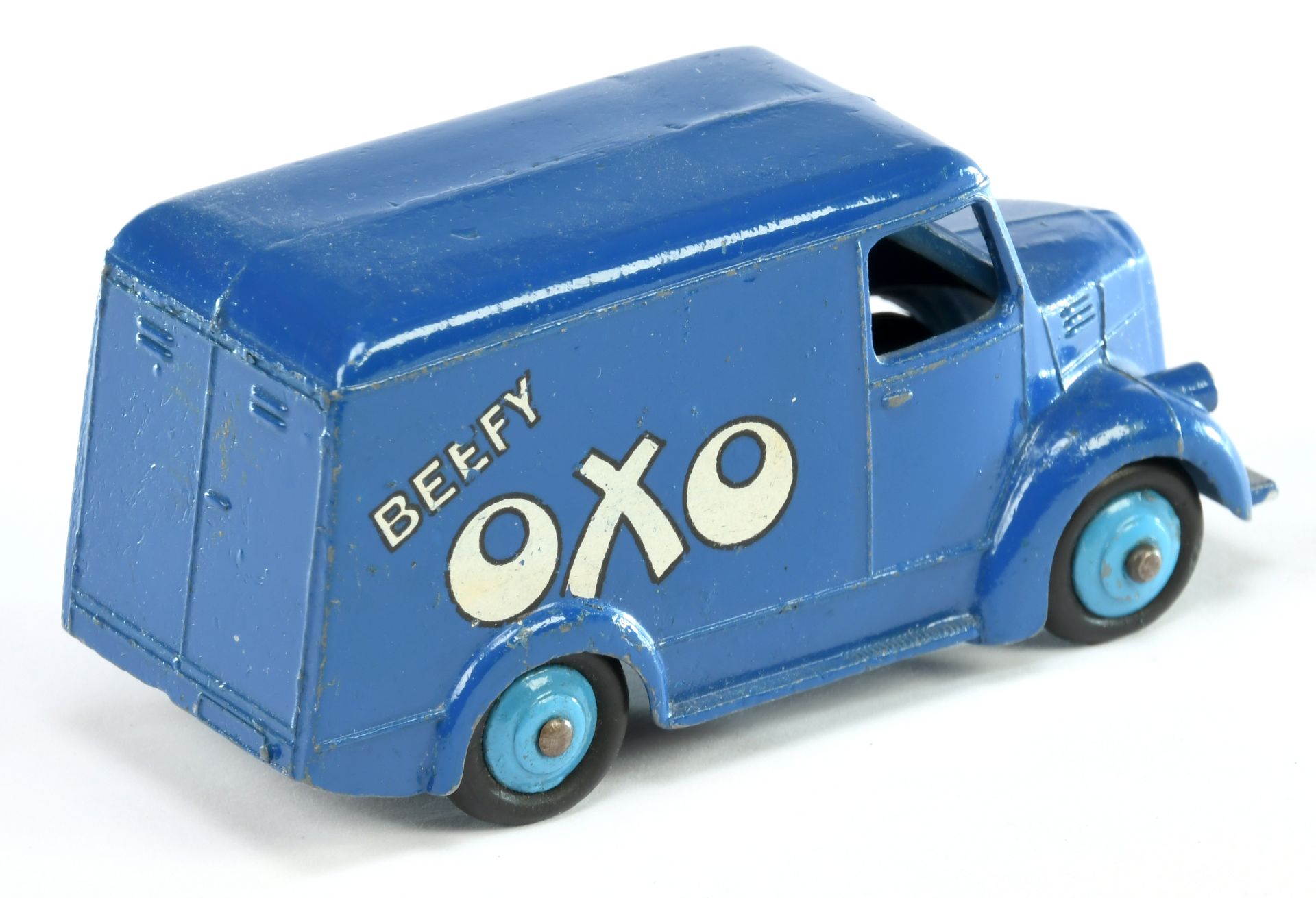 Dinky Toys 31d (453) Trojan "Beefy OXO" Van - Blue body, mid-blue rigid hubs with smooth tyres, s... - Image 2 of 2