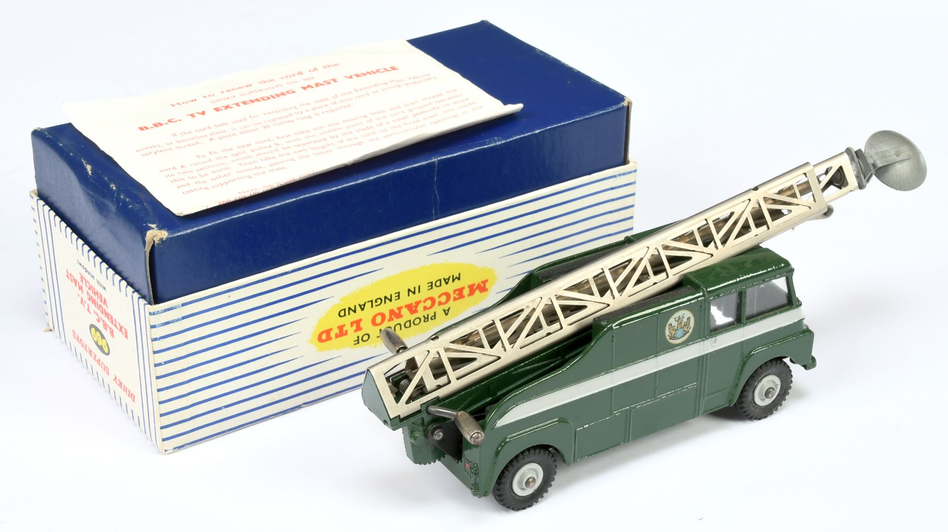 Dinky Toys 969 Extending Mast Vehicle "BBC TV" - Green, grey including supertoy hubs, silver trim... - Bild 2 aus 2