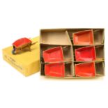 Dinky Toys Trade pack 105B (382) Wheel Barrow - containing 6 examples -  Tan and Red with metal w...