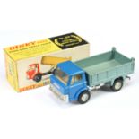 Dinky Toys 438 Ford D800 Tipper Truck - Blue cab, deep, grey/blue back, silver chassis, off white...