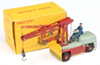 French Dinky Toys 50 Grue Salev - Grey, red including convex and concave hubs, yellow front panel...