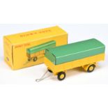 French Dinky Toys 70 Large Trailer - Yellow including convex hubs, green metal tilt, chrome draw ...