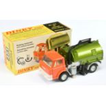 Dinky Toys 451 Johnston (Ford) Road Sweeper - Orange cab with white front trim and interior, gree...