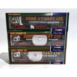 Corgi “Eddie Stobart” 1:50 scale, a boxed quad group. CC13401, 75702 & 76602