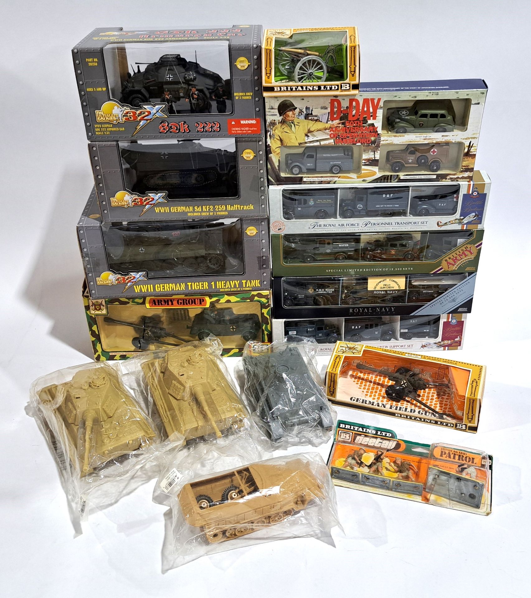 Britains, Lledo & similar, Military related, a boxed & unboxed group