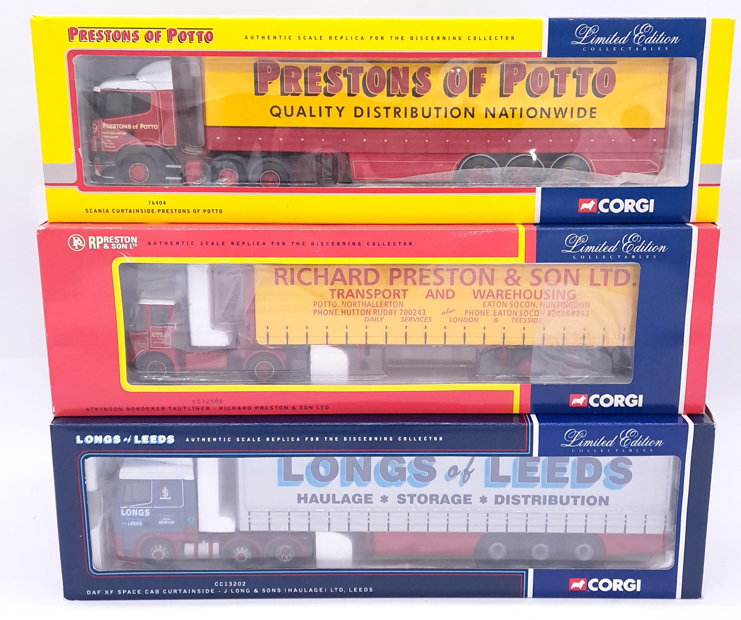 Corgi, a boxed group of 1:50 scale Commercial Truck/Trailer models