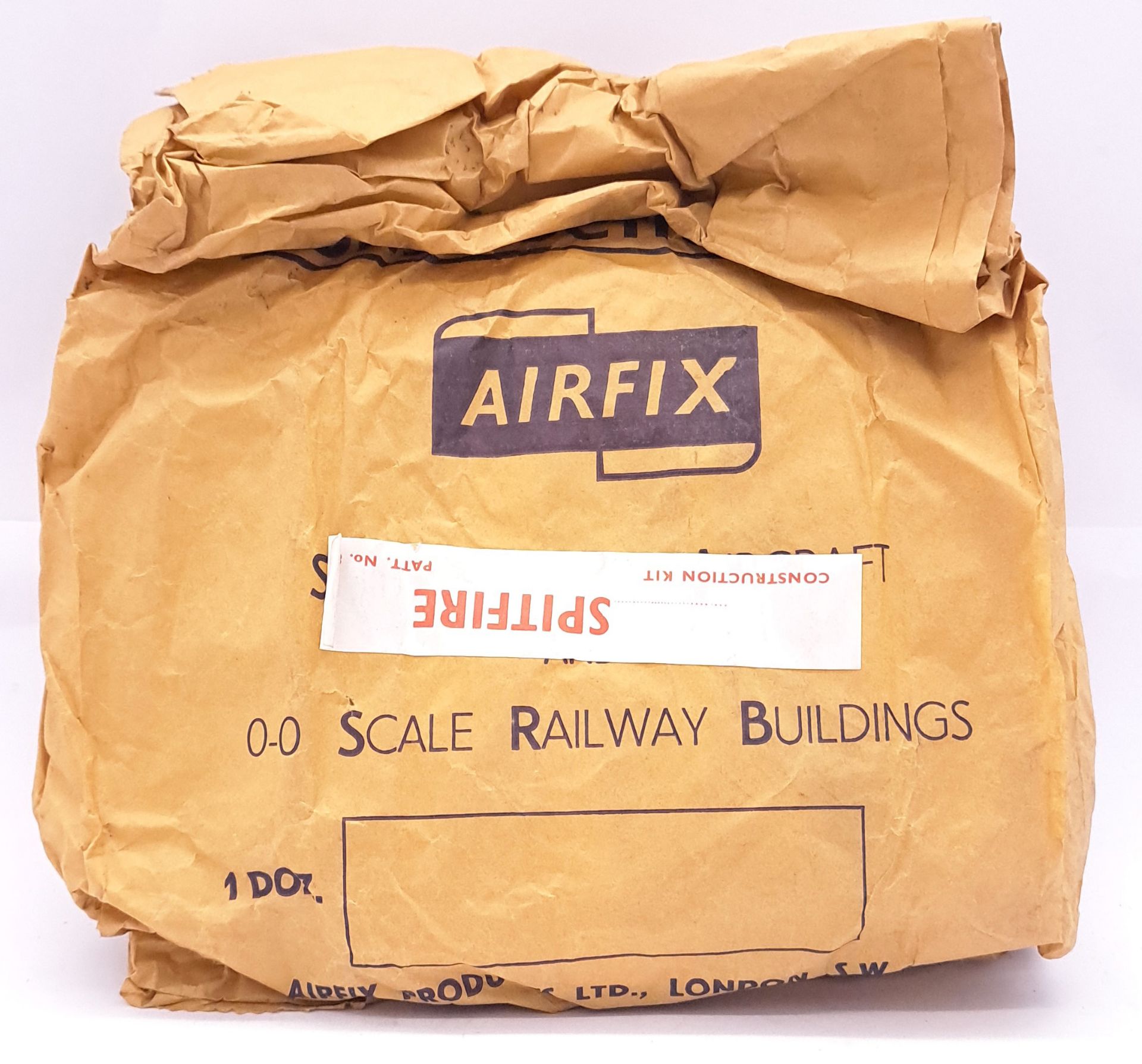 Airfix c1960’s ORIGINAL TRADE BAG complete with Bagged (possibly Type3) “Spitfire” Kits
