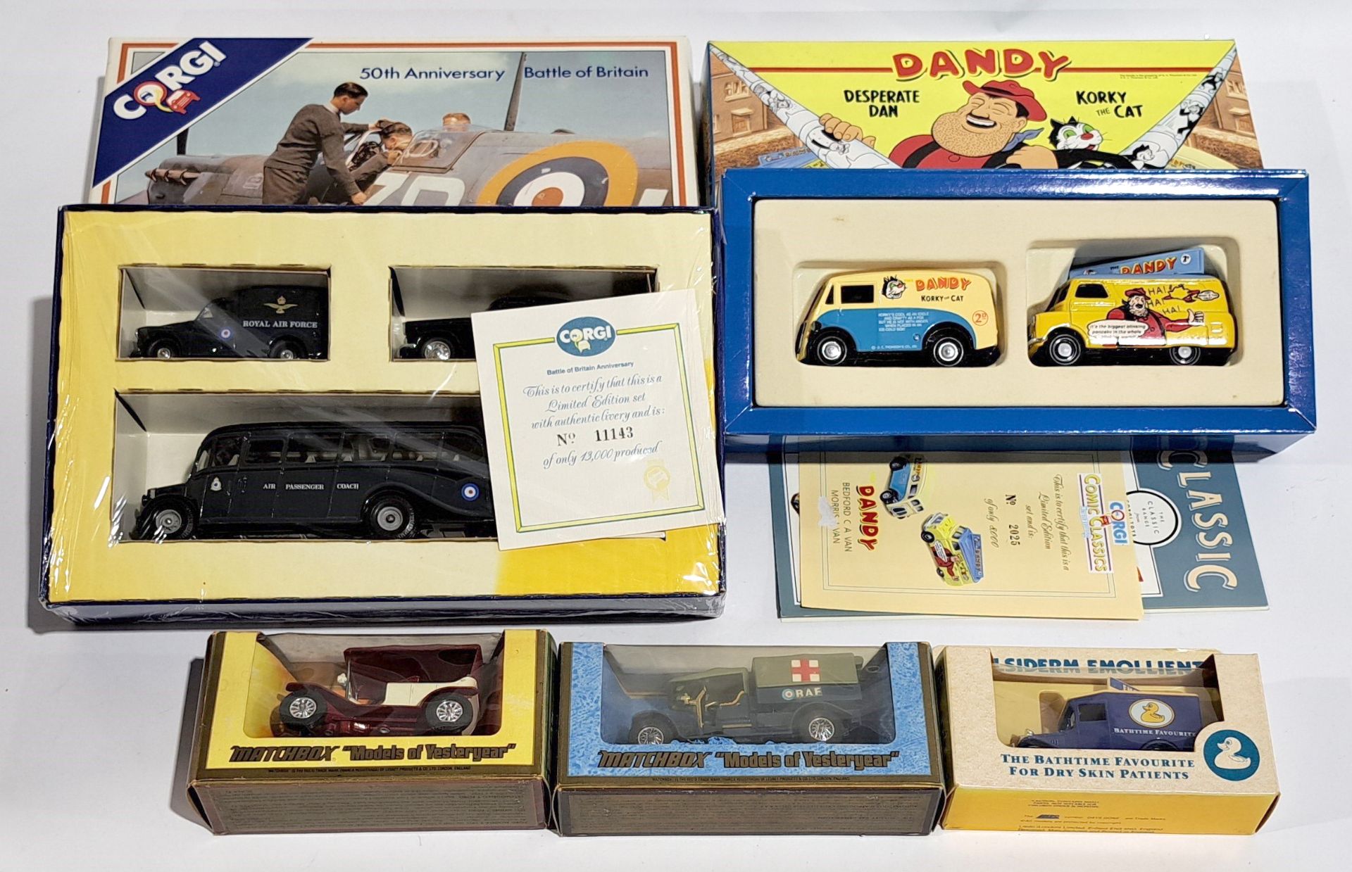 Corgi, Matchbox Models of Yesteryear & similar, a boxed mixed group