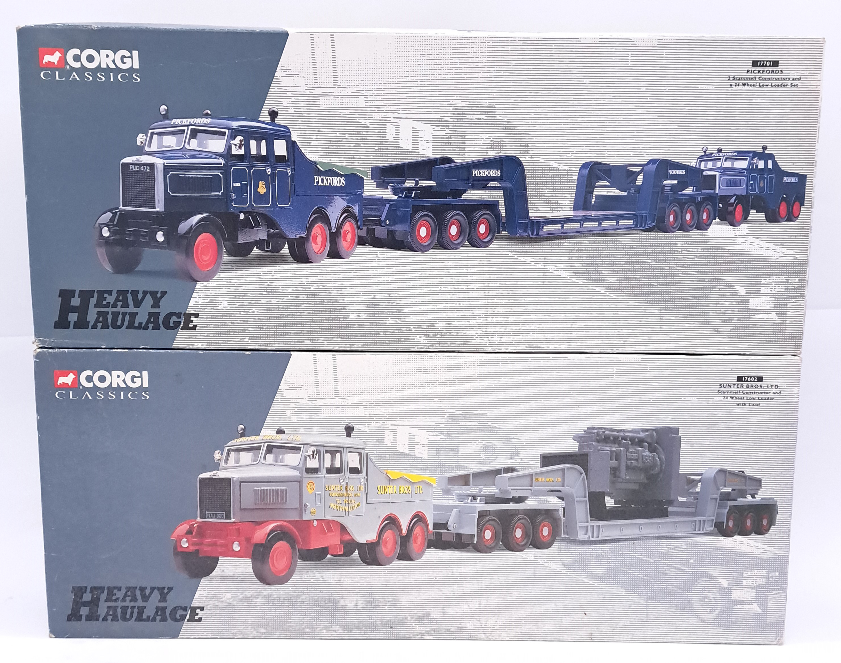 Corgi Heavy Haulage, a boxed pair of 1:50 scale sets