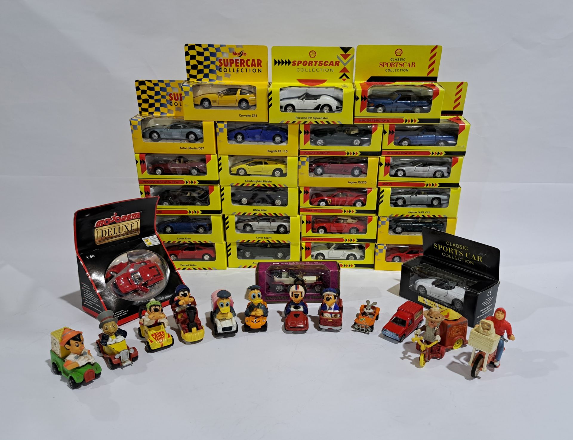 Maisto Supercar Collection & similar, Disney & similar, a boxed & unboxed group