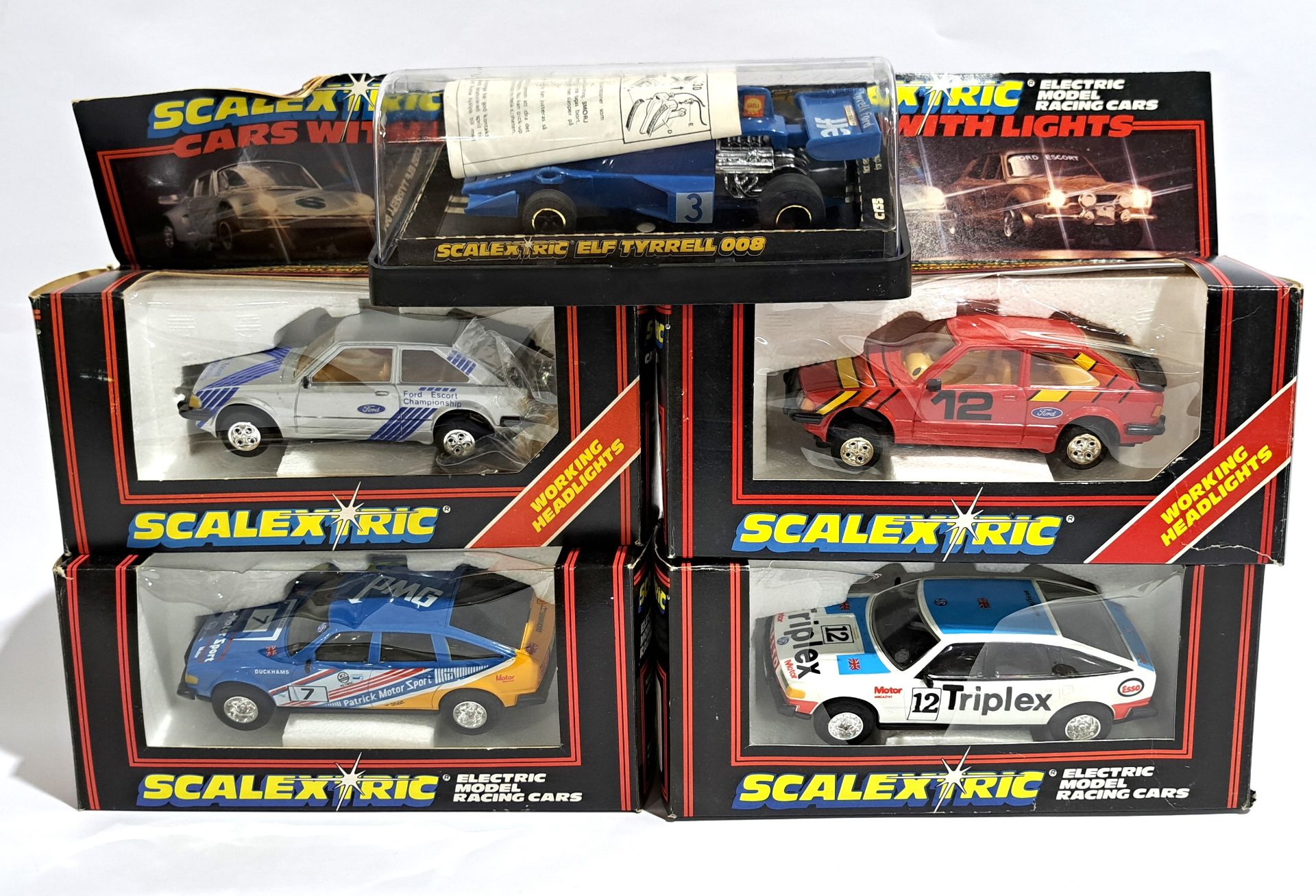 Scalextric Electric Model Racing Cars, a boxed group