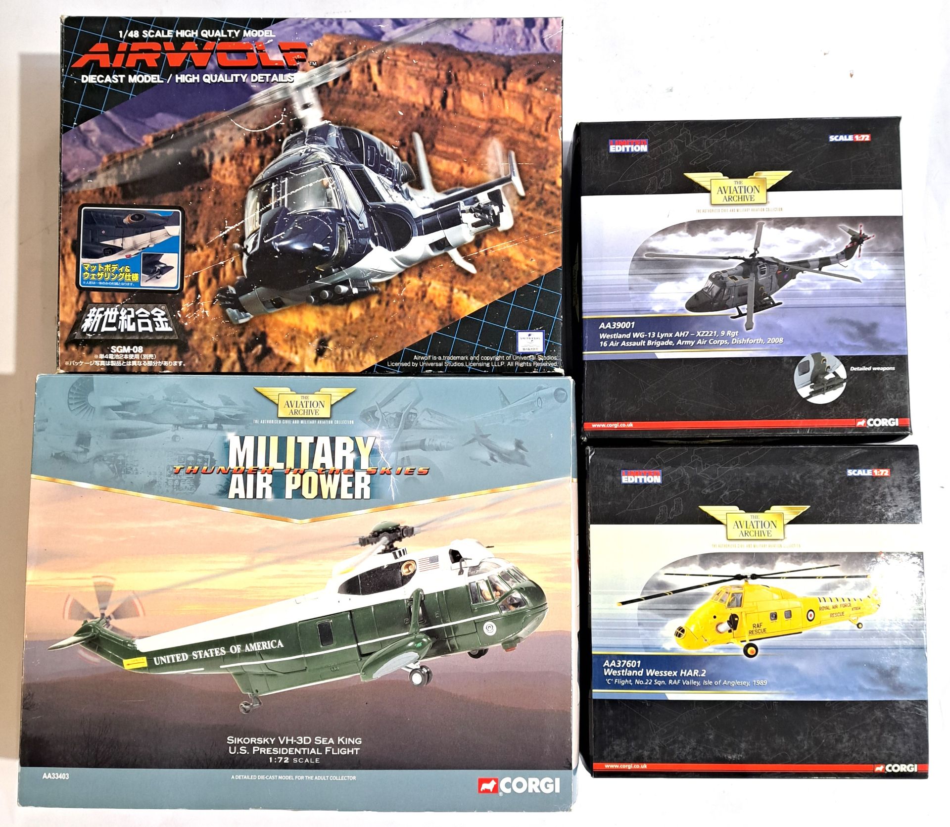 Corgi Aviation Archive, a boxed 1:72 scale Military Helicopter group to include AA33403