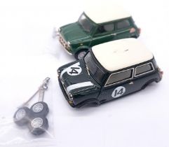 SMTS "Voiturette", a boxed pair of white metal Mini Cooper Rally models