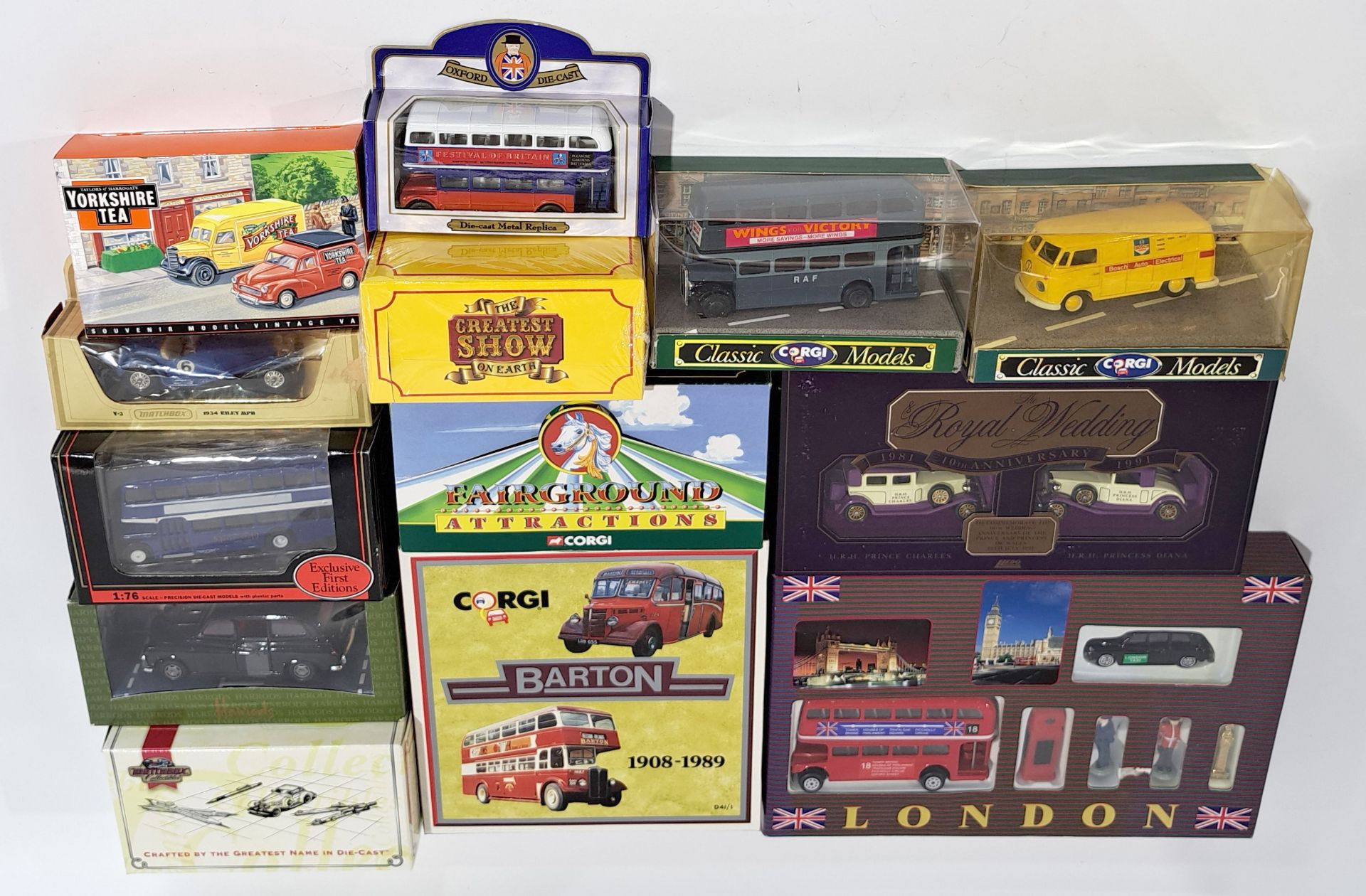 Corgi, EFE, Matchbox & similar, bus related & similar, a boxed group