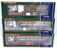 Corgi, a boxed group of 1:50 scale Commercial Truck/Trailer models "Eddie Stobart"