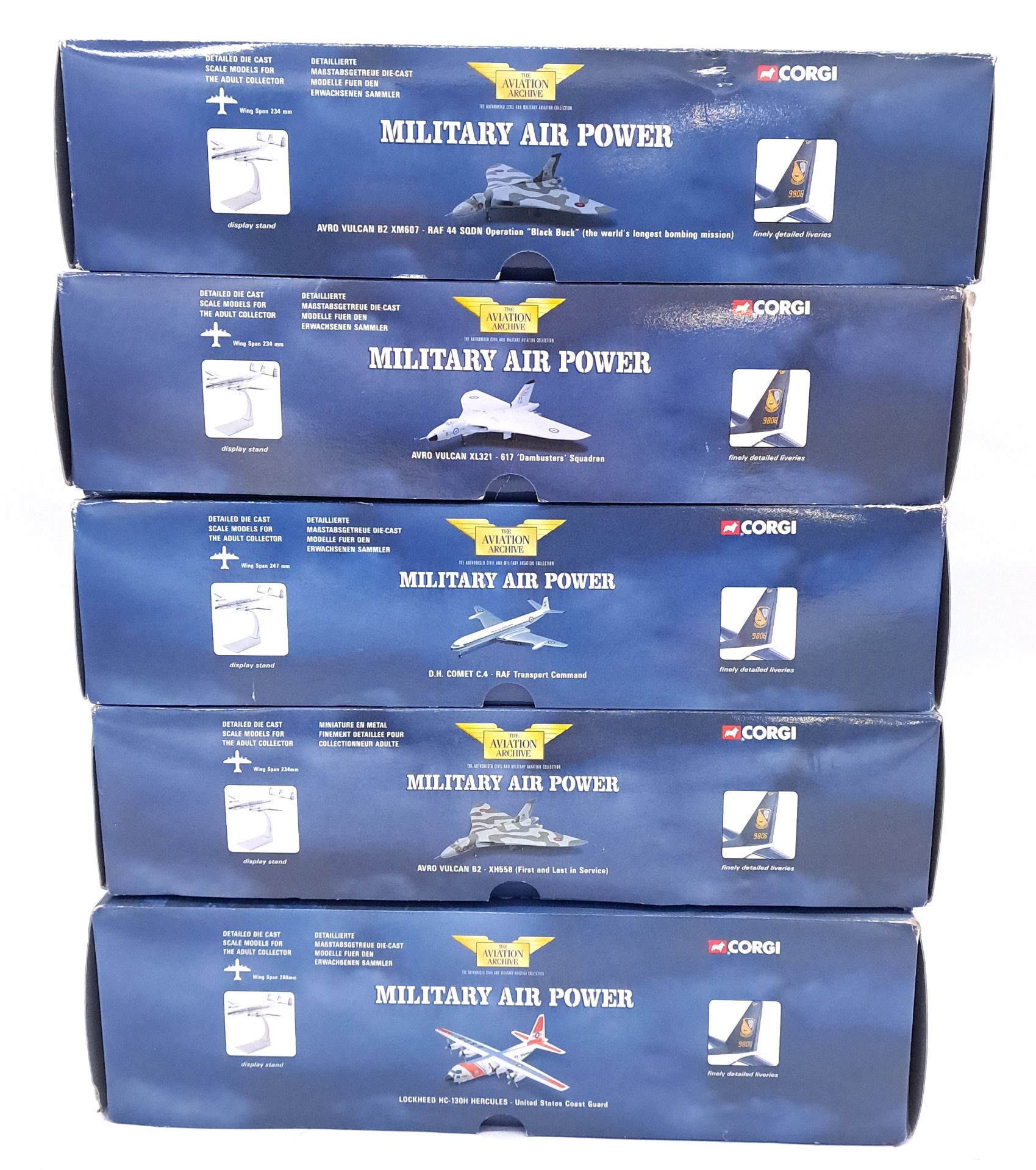 Corgi Aviation Archive, a boxed 1:72 scale group comprising of "Military Air Power" series