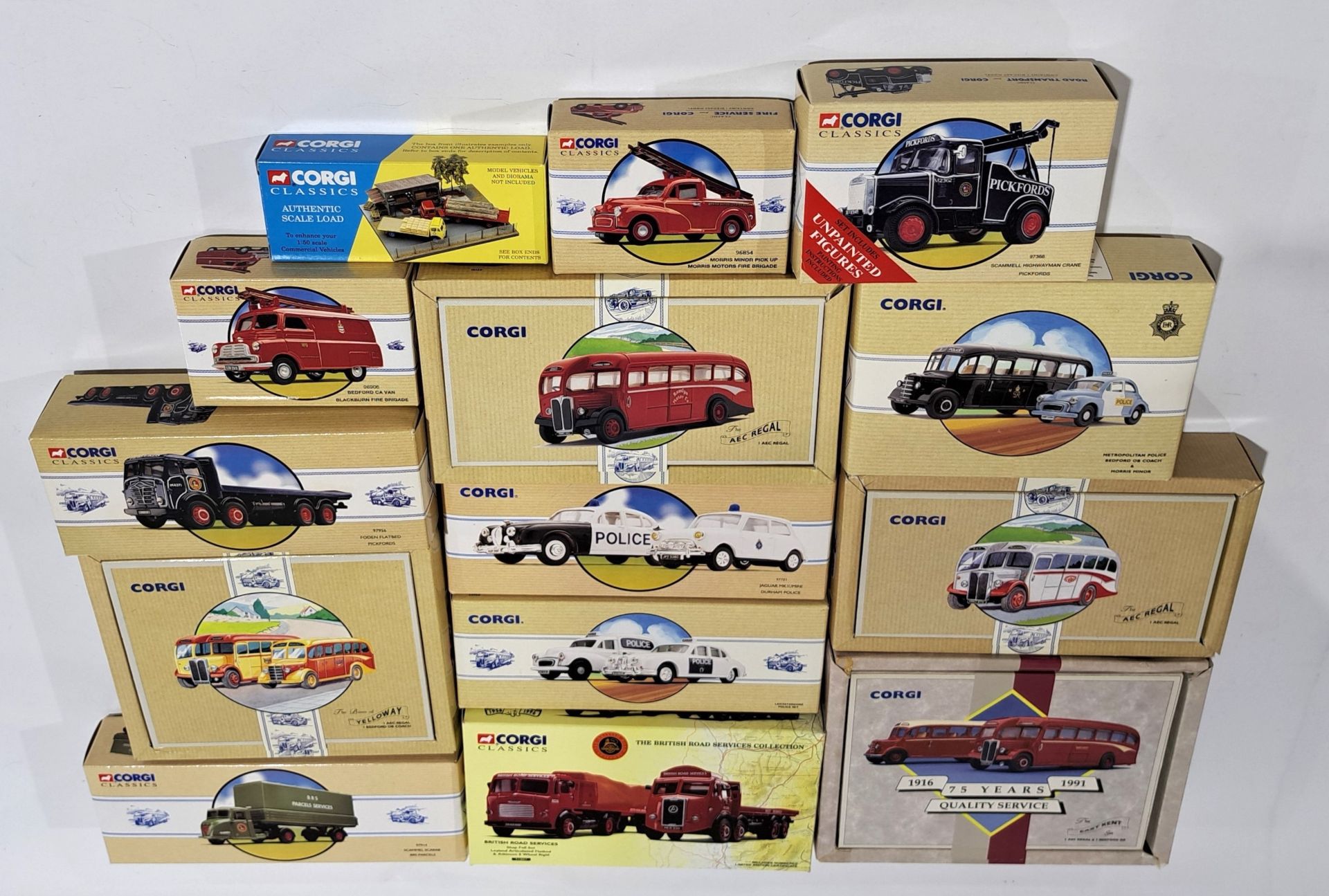 Corgi Classics & similar, Bus, Commercial & similar, a boxed group