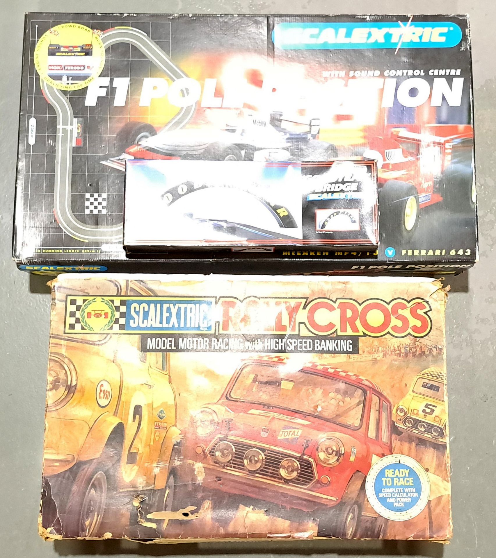 Scalextric F1 Pole Position & Rally Cross, a boxed pair