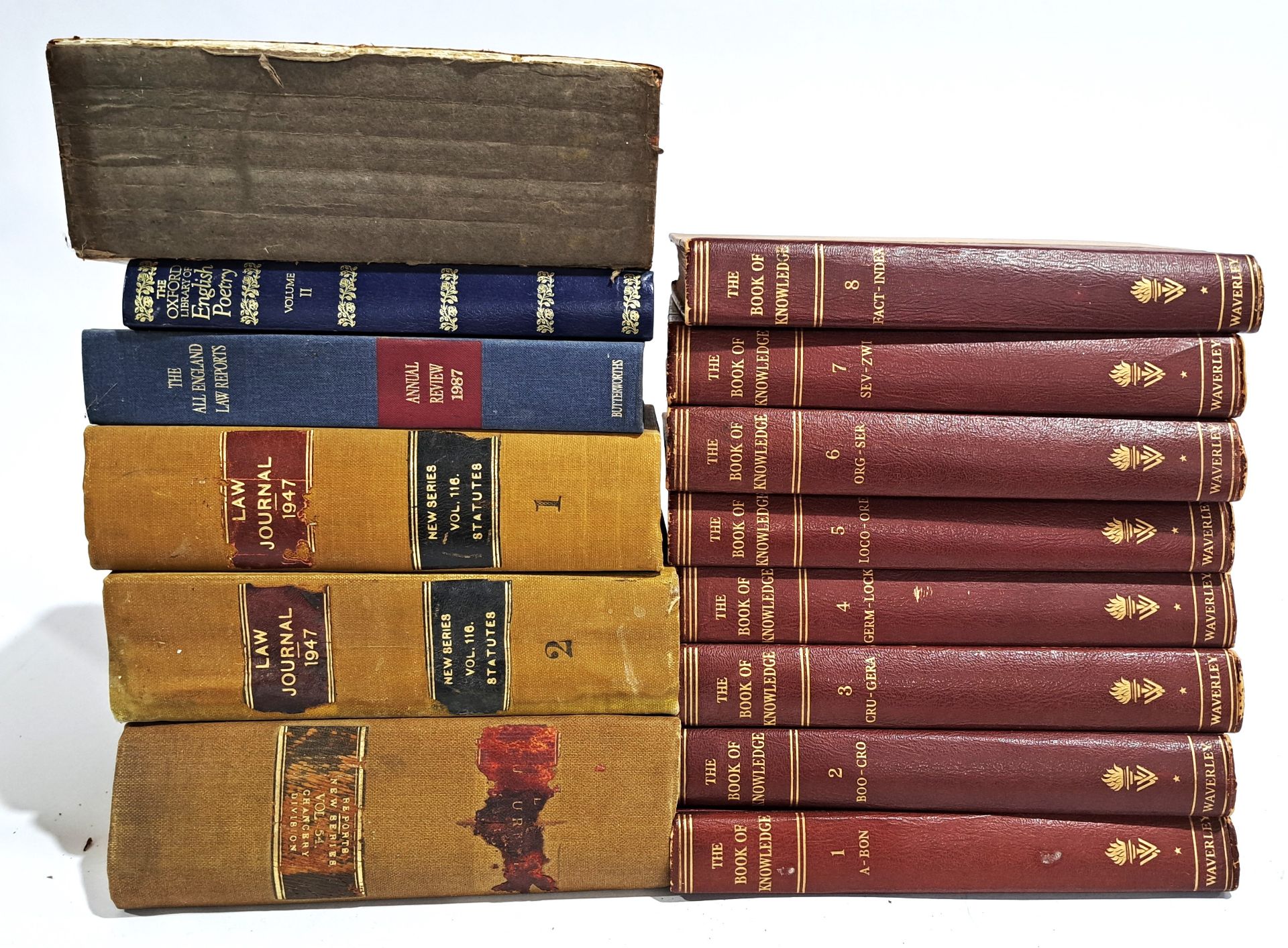 Hardback books, 1947 Law Journals, The Book of Knowledge 1 to 8 & similar - Image 2 of 2