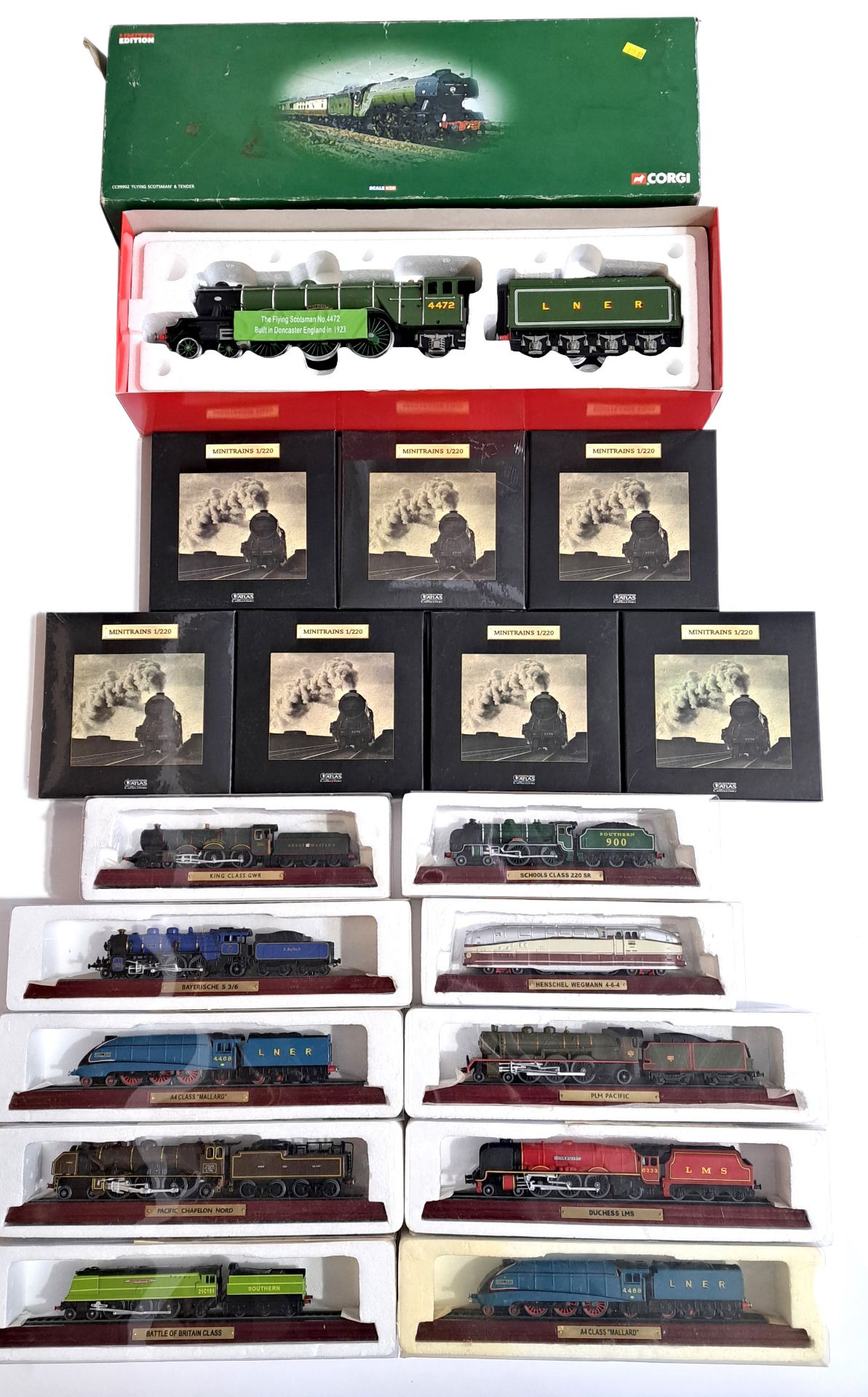 Corgi, Atlas Editions and similar, a boxed group of Railway related models