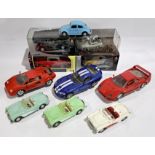 Welly 1:24 scale & similar, a boxed & unboxed car group