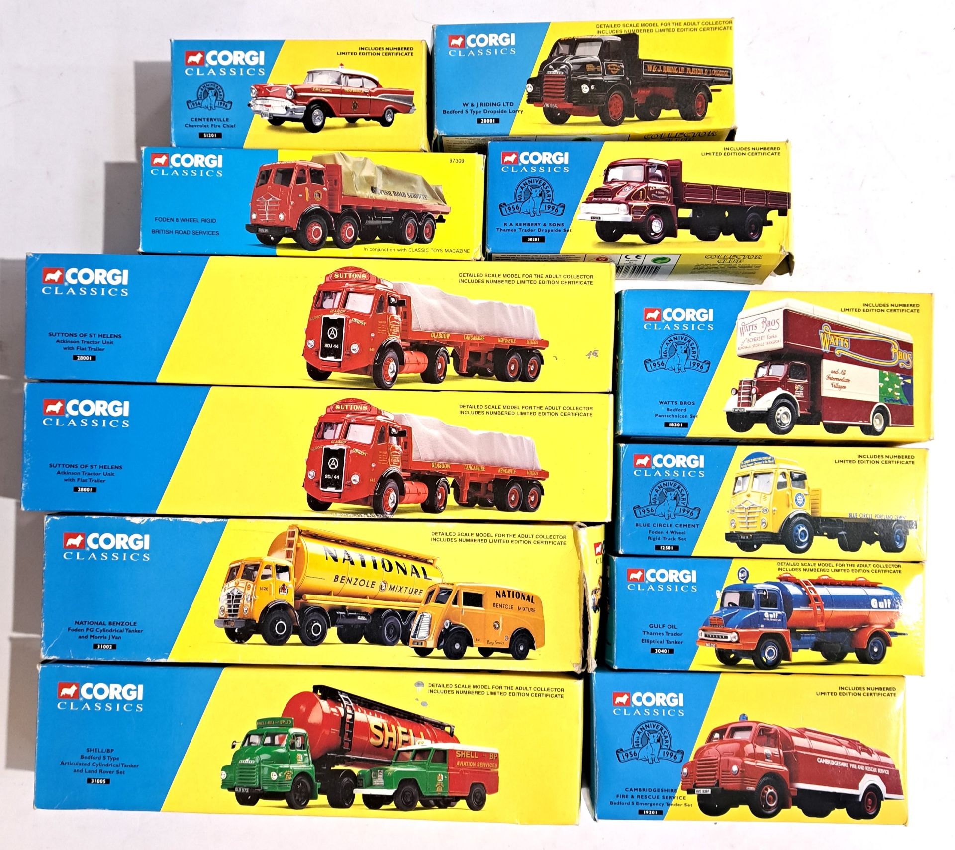 Corgi Classics, a boxed Commercial group comprising of Tankers, Trucks, Emergency Vehicles and si...