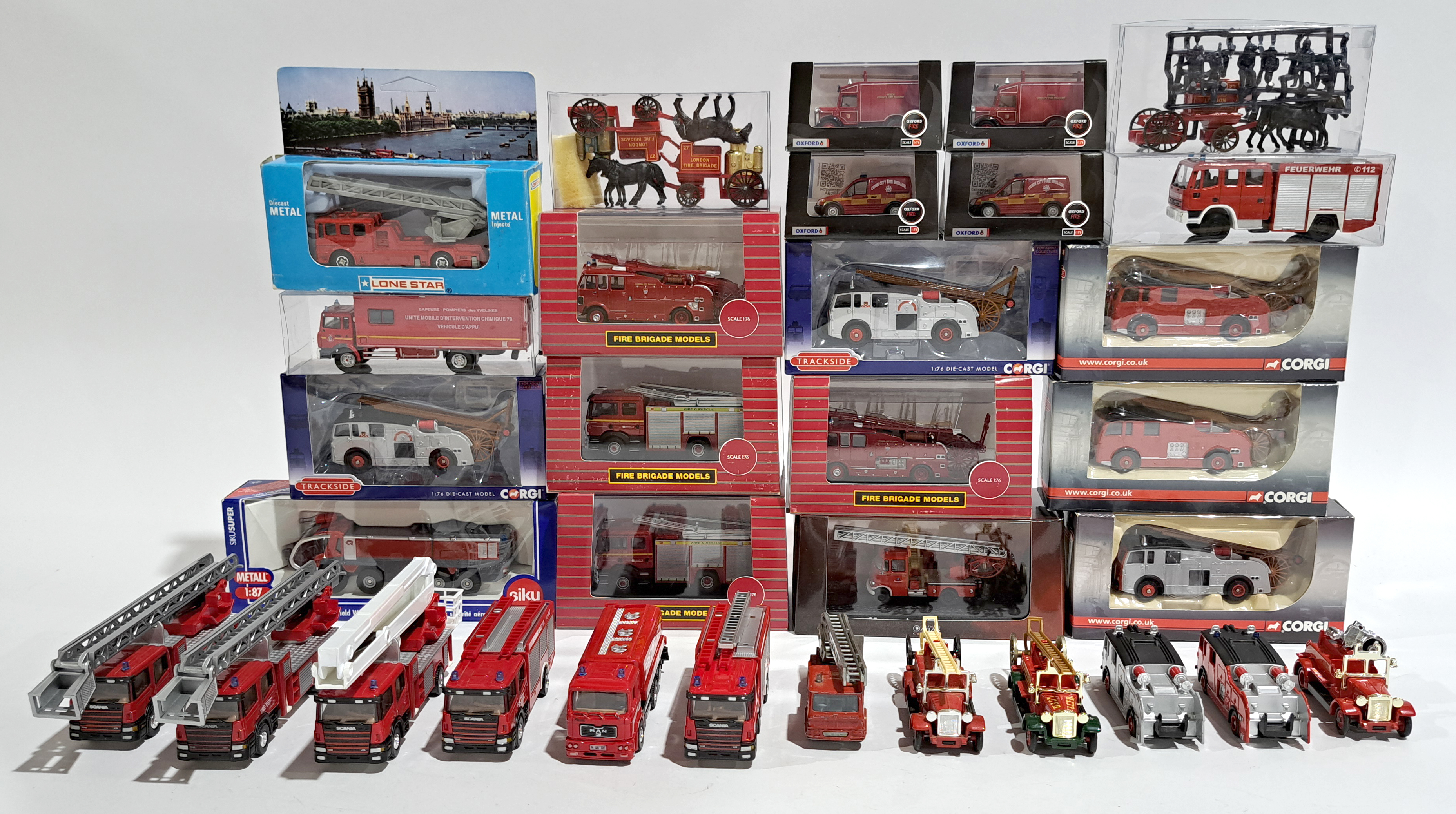 Corgi, Siku, Oxford Diecast & similar, Fire related, a boxed & unboxed group