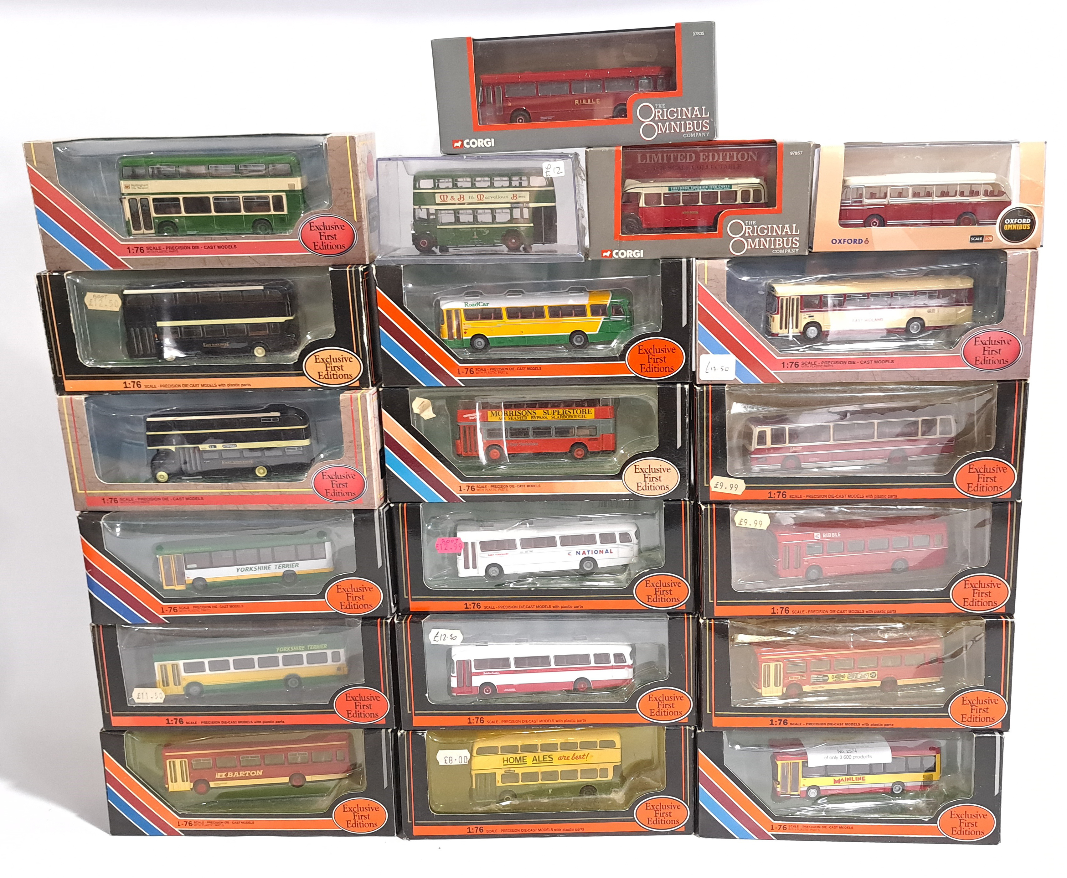 EFE 1:76 scale, Corgi & similar, Bus & coach related, a boxed group