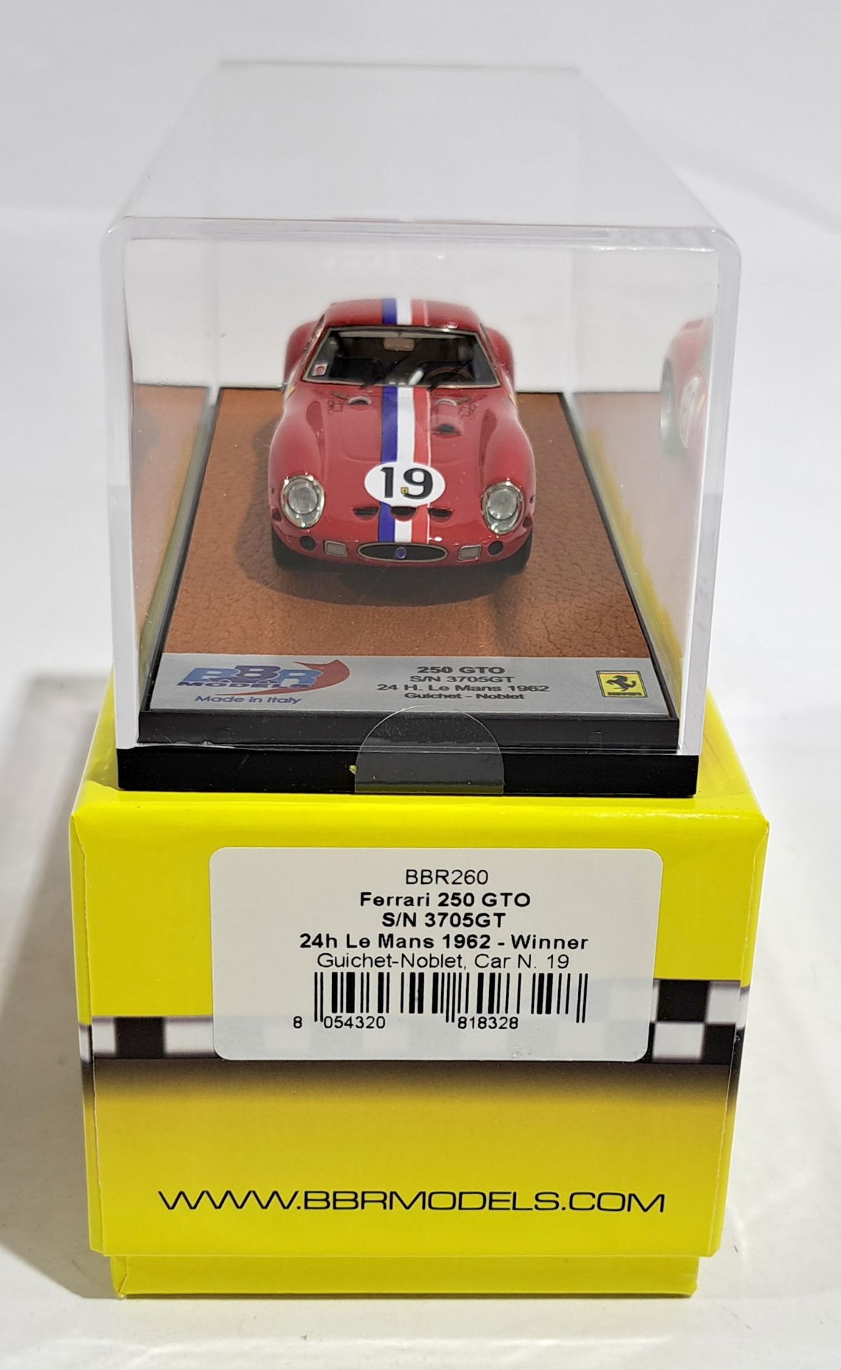 BBR Models (Italy) Ferrari 250 GTO S/N 3705GT 24h Le Mans 1962 – Winner BBR260, boxed - Bild 2 aus 2