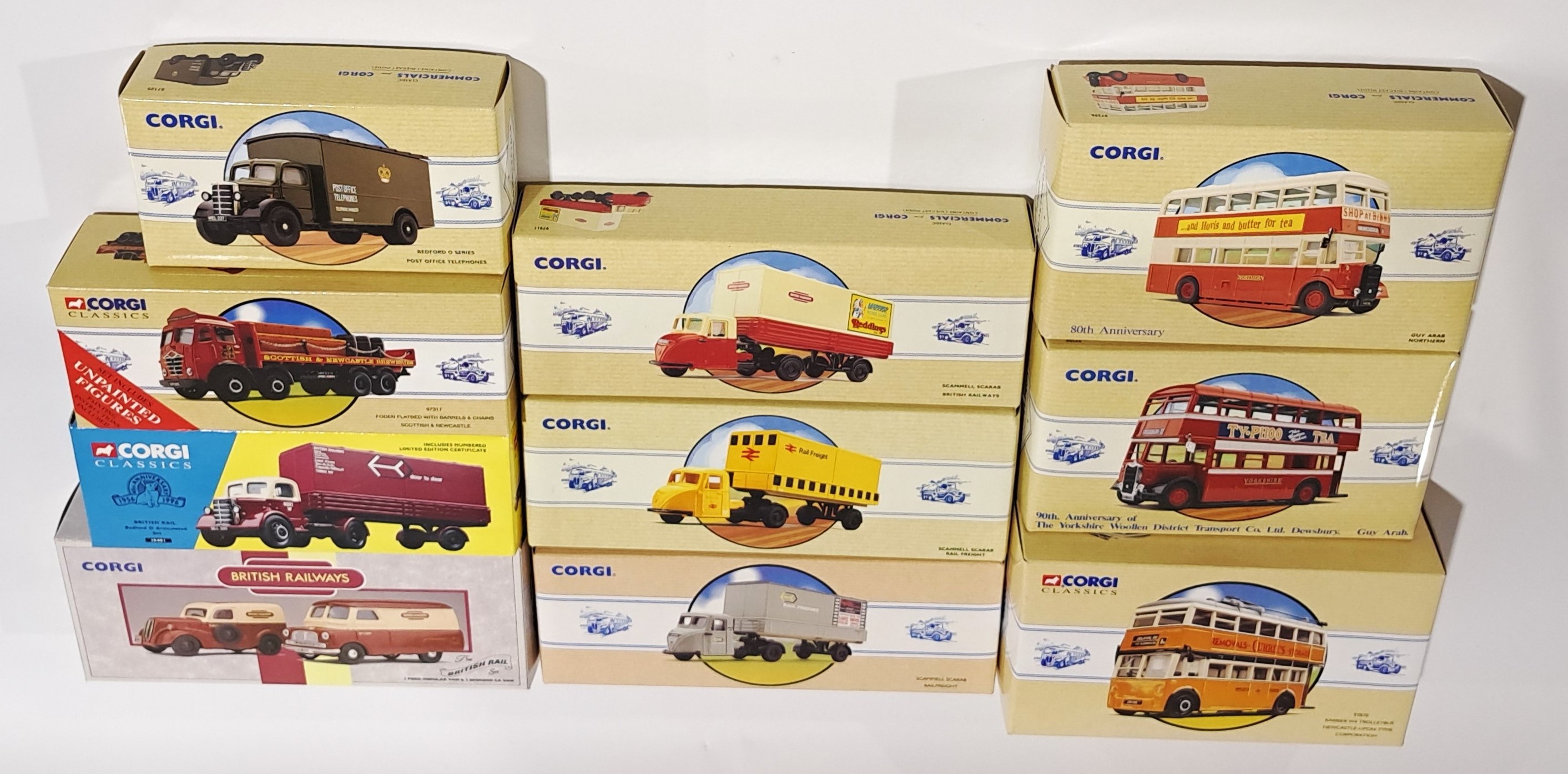 Corgi Classics & similar, Bus, Commercial & similar, a boxed group
