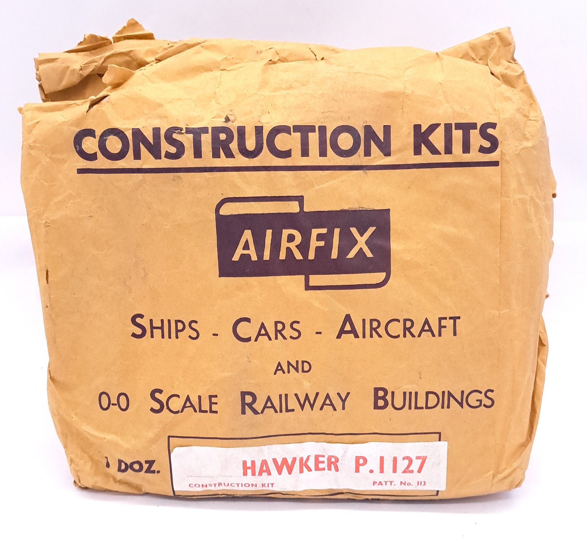 Airfix c1960’s ORIGINAL TRADE BAG complete with Bagged Type 3 “Hawker P.1127” Kits - Image 2 of 8